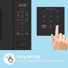 Midea COMFEE' 700W 20 Litre Digital Microwave Oven: Functional & Stylish for Any Kitchen, with 6 One-Touch Cooking Presets, Express Cook, 11 Power Levels, Defrost, Memory Function - Black
