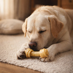 Pure Breed 2 Pack Knotted Rawhide Dog Chew Bones | Long Lasting Dog Chew Treats | High Protein Low Fat Dog Snacks | Puppy & Adult Dog Chew Bones for Indoor or Outdoor Use