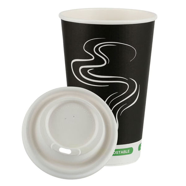 Ieco Recyclable Triple Wall Hot Cups & Lids, 16Oz X 100 Pack
