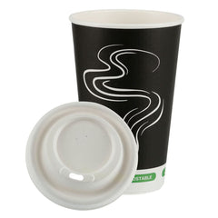 Ieco Recyclable Triple Wall Hot Cups & Lids, 16Oz X 100 Pack