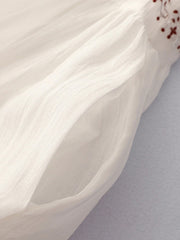 Women'S Long Dress, Elegant Short Sleeve Crew Neck Embroidered Loose Summer Casual Dress