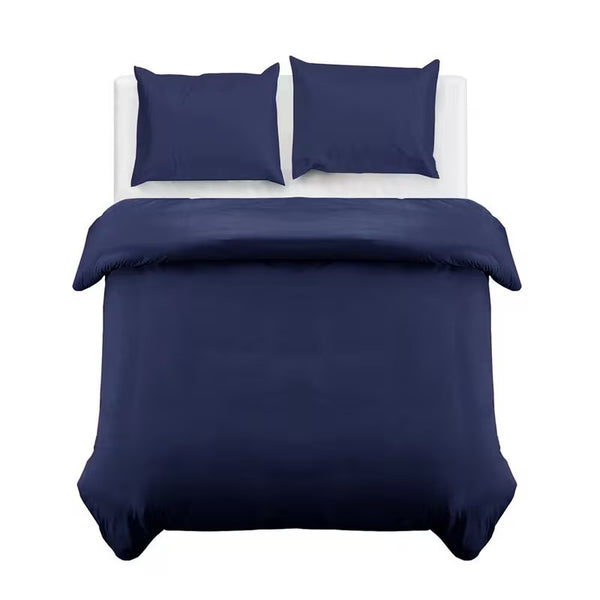 Divine Textiles-Plain Duvet Cover Bedding Set with Pillowcases – Soft & Smooth Everyday Bed Linen – Easy Care Comfortable Quilt Cover – Single Double King Super King Sizes Bedroom Set