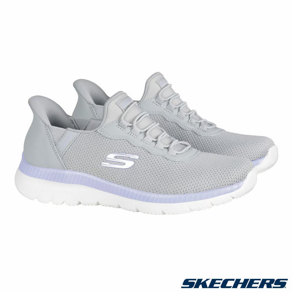 Skechers Ladies Swift Fit Bountiful Trainer in Black/ Grey