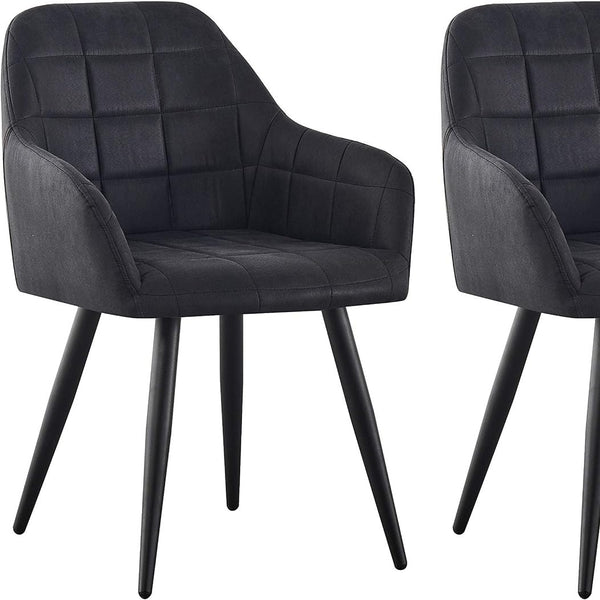 mcc direct 2x Faux Matte Suede Leather Dining Chairs Accent Chairs home & restaurants Adrian