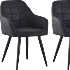 mcc direct 2x Faux Matte Suede Leather Dining Chairs Accent Chairs home & restaurants Adrian