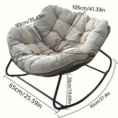 Skin-friendly Comfortable Outdoor Deck Rocker, Royal Papasan Chair