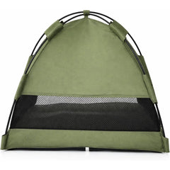 Cat Tent Cave Open Top Pet Kitten Tent Foldable Teepee with Removable Bed Mat for Small Dogs Cozy Monitoring Bed Portable Breathable House Bed Indoor Outdoor Travel