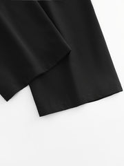 3pcs Set, Standard Size Women'S Long Pants, Wide-Leg Trousers, Solid Color, Casual, Vacation Style