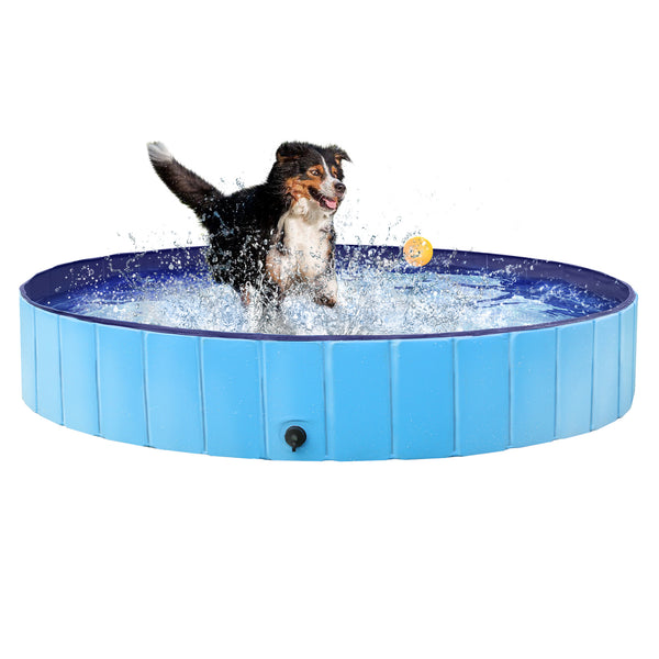 Costoffs Pet Pool Foldable Dog Swimming Pool, Pet Pool Portable Bathing Swimming Tub for Garden/Beach/Yard/Home, L/XL/XXL/XXXL, Blue/Grey/Black/Ocean Blue