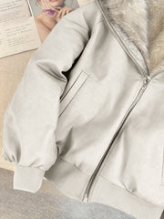 Autumn and Winter Women's Furry Jacket Coat