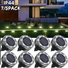 56LED 40LED Solar Ground Lights, 7/5-Pack Solar Statue Lights, IP44 Outdoor Decorative Lights, Upgraded LED Flat Landscape Lighting, Suitable for Outdoor Pathways, Gardens, Courtyards, And Driveways