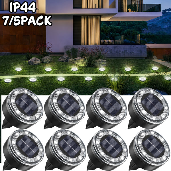 56LED 40LED Solar Ground Lights, 7/5-Pack Solar Statue Lights, IP44 Outdoor Decorative Lights, Upgraded LED Flat Landscape Lighting, Suitable for Outdoor Pathways, Gardens, Courtyards, And Driveways