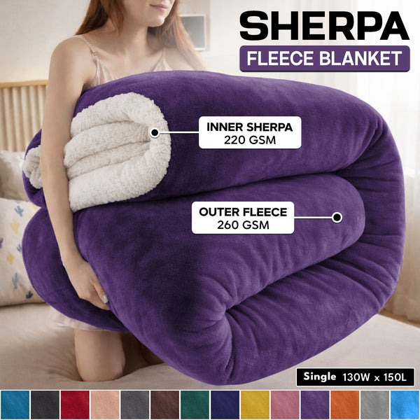 1pc Luxurious Double-Sided Sherpa Throw Blanket – Soft, Warm & Cozy Contemporary Blanket, Machine Washable, Perfect for Couch, Bed, Office & Travel, Ideal Gift