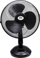 Prem-I-Air Portable Electric Powerful Oscillating Cooling Desk Fan with 3 Airflow Speed Settings, Adjustable Tilt and Quiet Operation for Use in Homes and Offices Black 12 Inch