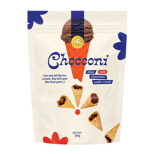 Chocconi Mini Milk Chocolate Wafer Cones, 397G