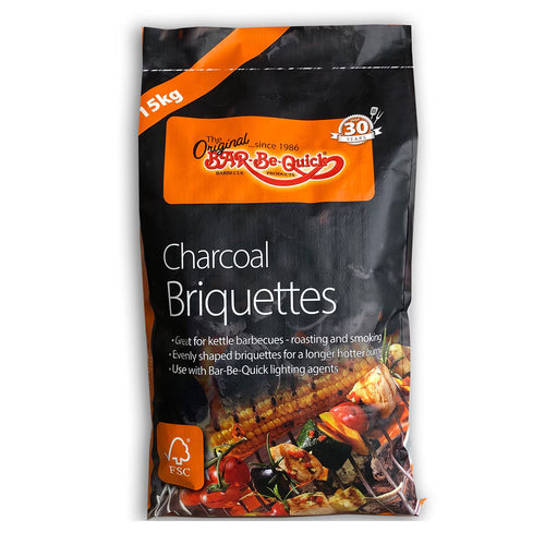 Bar-Be-Quick Charcoal Briquettes, 15Kg