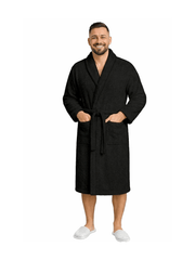 Men'S Hooded Cotton Bathrobe – Ultra Soft Terry Cloth Spa Robe with Adjustable Belt & Deep Pockets – Knee Length Luxury Home & Hotel Dressing Gown