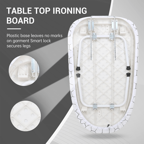A Compact, Foldable Ironing Board Measuring 66X40Cm, Easy to Store And Lightweight, Making It Ideal for Small Living Spaces Like Apartments And Dorms. It Features Adjustable Height for Convenience
