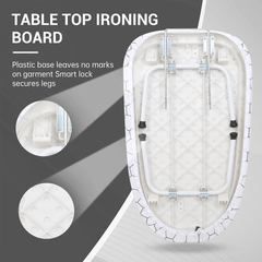 A Compact, Foldable Ironing Board Measuring 66X40Cm, Easy to Store And Lightweight, Making It Ideal for Small Living Spaces Like Apartments And Dorms. It Features Adjustable Height for Convenience