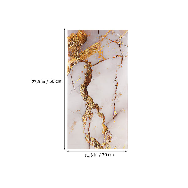 STOBOK 20pcs Self-Adhesive Decorative Tile Wall Stickers, Washable with Water, Featuring a Marble-Like Appearance. Perfect for Decorating Bathrooms, Kitchens, Living Rooms, Bedrooms, Offices, And Dorms - Shiny End