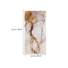 STOBOK 20pcs Self-Adhesive Decorative Tile Wall Stickers, Washable with Water, Featuring a Marble-Like Appearance. Perfect for Decorating Bathrooms, Kitchens, Living Rooms, Bedrooms, Offices, And Dorms - Shiny End