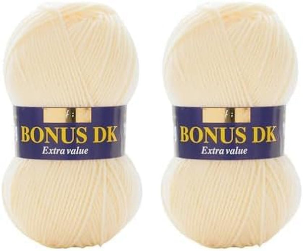 Sirdar Hayfield Bonus DK Double Knitting, White (961), 100G
