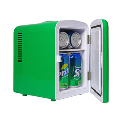 Coca Cola 4L Mini Fridge Sprite 6 Can Portable 12V Cooler / Warmer in Green