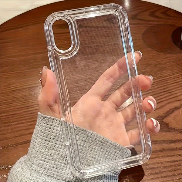3pcs Transparent Shockproof TPU Phone Case, Compatible with Apple iPhone 16, 15, 14, 13, 12, 11, XS, XR, X, 8, 7 Mini, Plus, Pro Max, SE Series Phone Cases, a Perfect Gift for Friends, Girlfriends, Boyfriends, Family, Or