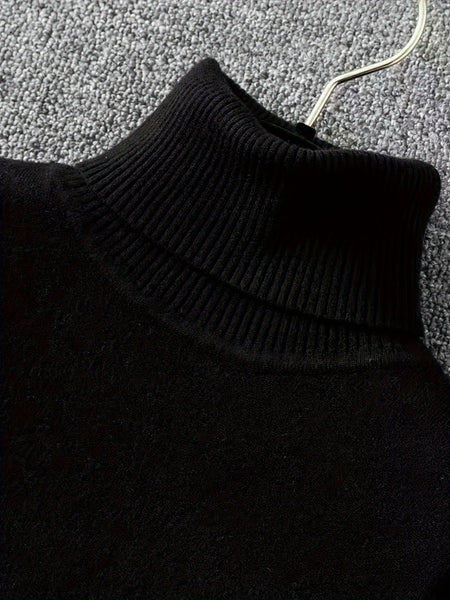 Women's Elegant Casual Cardigan Sweater-Long Sleeve,, High Collar, Keep Warm, Stylish Top for Cold Weather