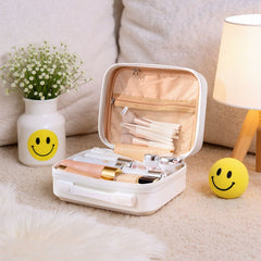 Portable Handheld Plastic Makeup Bag with Elastic Band & Zipper, Jewelry Box, Gift Box for Storing Souvenirs, Luggage Cart for Boarding The Aircraft, Multifunctional Suitcase with Internal Dividers, Can Hold Cosmetics, Towels, Toiletries