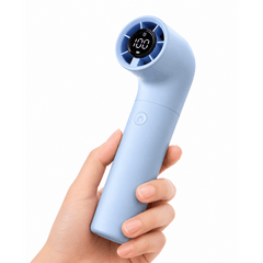 Portable Handheld Fan Turbo Mini 16500 RPM High Speed 5 Speeds Rechargeable Personal Travel - Blue PH02-A