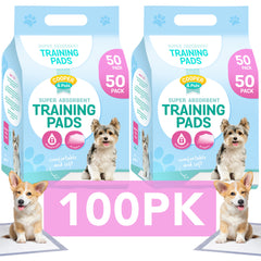 100 Puppy Training Pads for Dogs | Large 60x45cm Dog Pee Pads with Leak-Proof Backing & Odour Control | Super Absorbent Puppy Toilet Training Mats | Bulk Disposable Dog Wee Pads for Housebreaking & Travel
