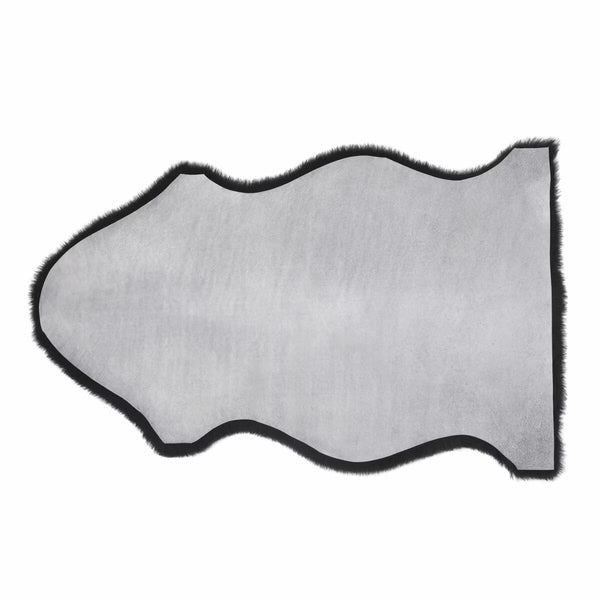 Windward Single Sheepskin Rug in Black, 60 X 95 Cm