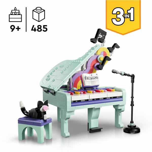 LEGO Creator 3-In-1 Music Decor Piano with Cat - Model 31392 (9+ Years)