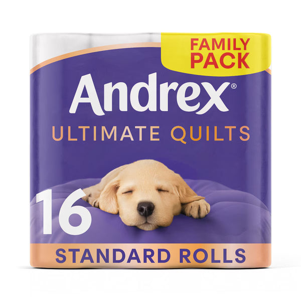 Andrex Ultimate Quilts Toilet Tissue 3 Ply 3 X 16 Standard Roll Pack