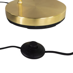 Victoria - Satin Brass Floor Lamp with Frosted Glass Shade