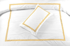 Embroided Baratta Stitch Duvet Cover Set with Matching Pillowcases - Ultra-soft Brushed Microfibre – Chic & Modern Design – Easy Care & Machine Washable