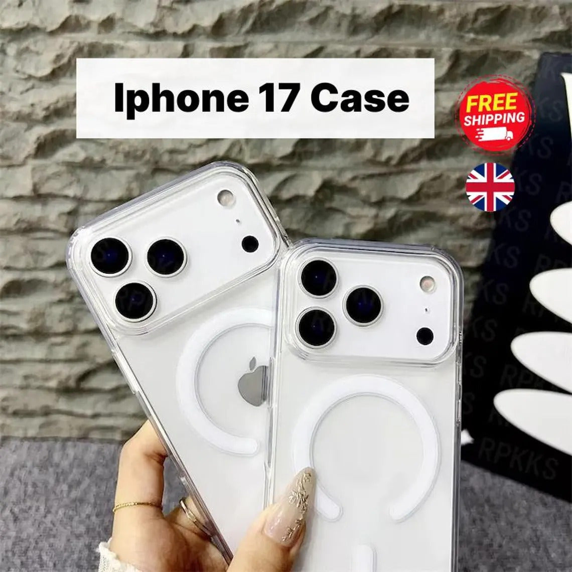 Clear Magnetic Phone Case Compatible with iPhone 17 Series (17, 17 Pro, 17 Air, 17 Pro Max) | Transparent Shockproof TPU Cover | Slim Protective Phone Accessory