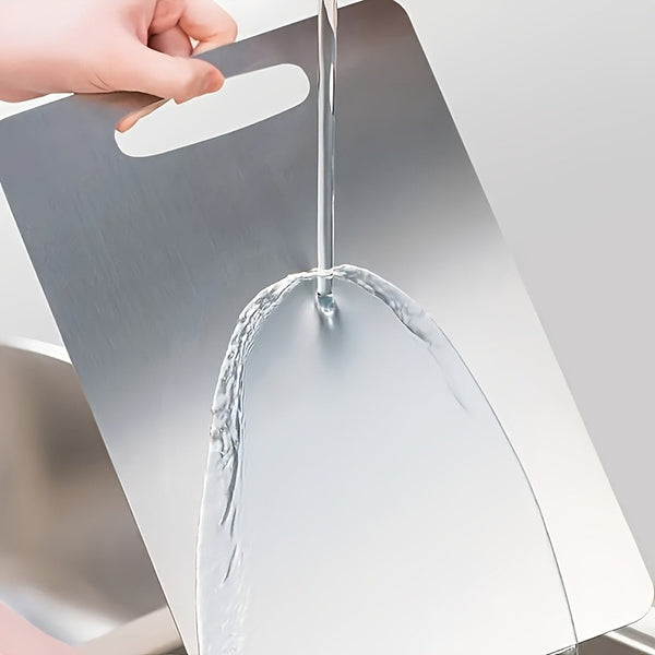 Premium Stainless Steel Chopping Board, Easy to Maintain, Dual-Sided Food-Safe Stainless Steel - Safe for Dishwashers, Versatile for Kitchen And Outdoor Cooking - Elegant, an Ideal Gift for Women During The Holidays