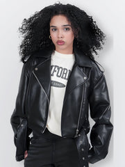 Women'S Long Sleeve PU Jacket For Autumn And Winter, Faux Leather Jacket, Mothers Day Gifts For Mom