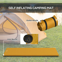 Self-Inflating Camping Sleeping Pad, Single Air Bed with Carry Bag