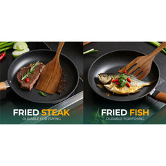 Premium 5pcs Wooden Cooking Utensil Set | Durable Non-Stick Kitchen Tools | Wooden Spoons & Spatulas for Everyday Cooking