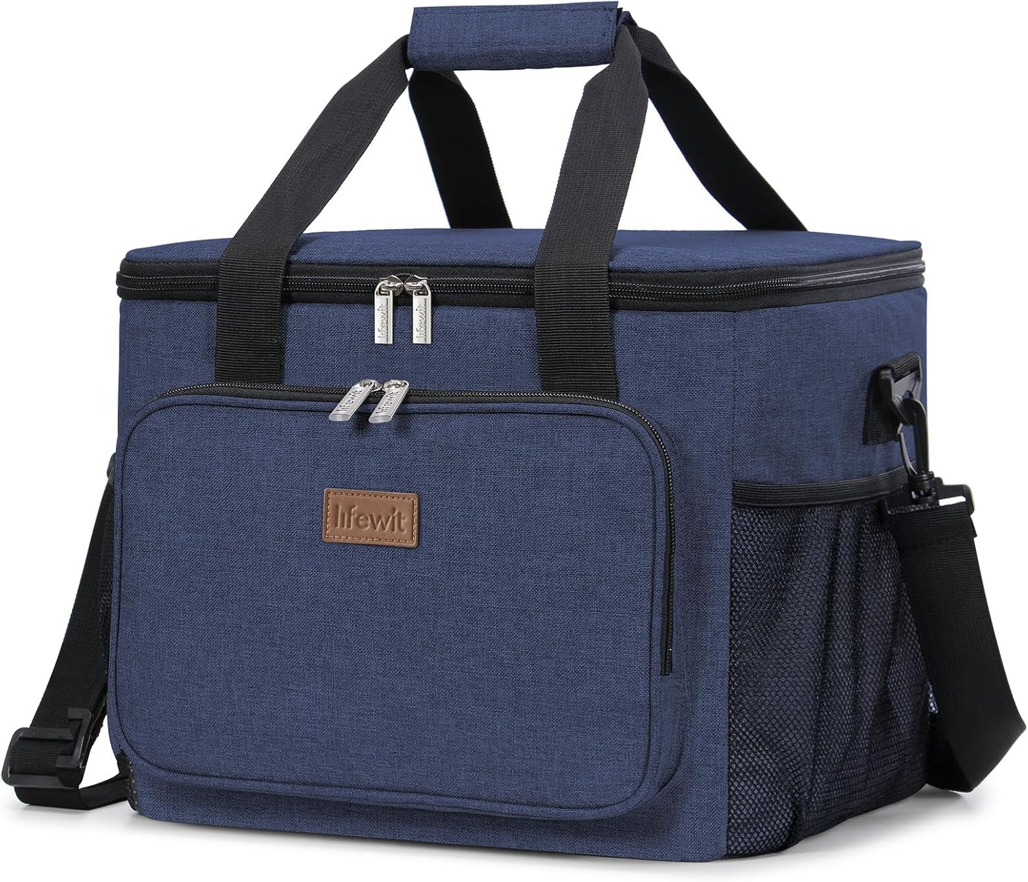 Lifewit Large Lunch Bag 12-Can (8.5L) Insulated Lunch Box Soft Cooler Cooling Tote for Adult Men Women, Black