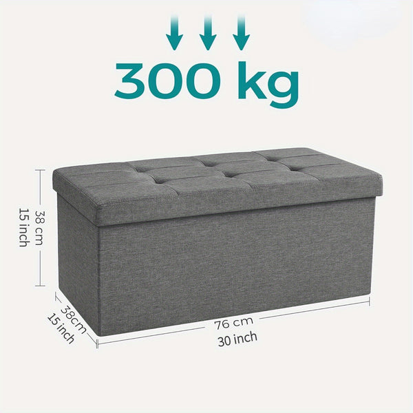 80L Large-Capacity Foldable Storage Stool Is Suitable for Storage Footstool in Living Room, Corridor and Bedroom.