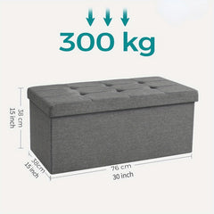 80L Large-Capacity Foldable Storage Stool Is Suitable for Storage Footstool in Living Room, Corridor and Bedroom.