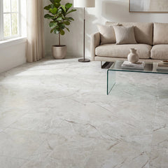 Marble Floor Tiles Self Adhesive, Vinyl Flooring Peel and Stick Floor Tiles Waterproof for Kitchen Living Room and Bathroom DIY Flooring 30x30cm 12pcs (1.08㎡)