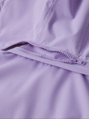Drawstring Waist Hooded Zip Up Coat, Casual Long Sleeve Coat for Fall & Winter, Women's Clothing