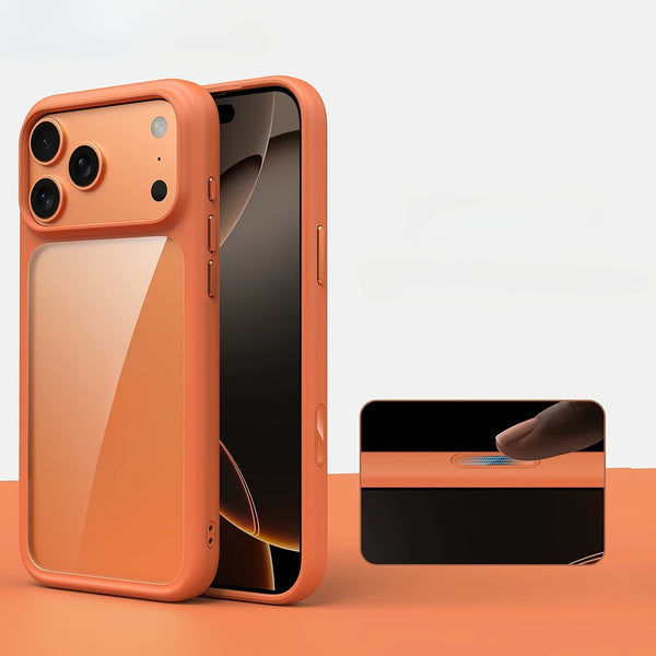 Phone Case - Luxury Matte Orange Shockproof Case for Iphone 17 Pro Max 17 Pro Transparent Back Cover Anti-Scratch Protective Phone Case