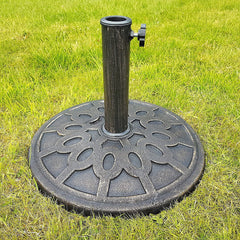 Garden Parasol Base Cast Iron Round Umbrella Stand Patio Outdoor Heavy 9.5kg New