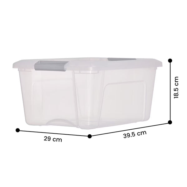 IRIS OHYAMA 15L Storage Box with Lid - 4 Pack